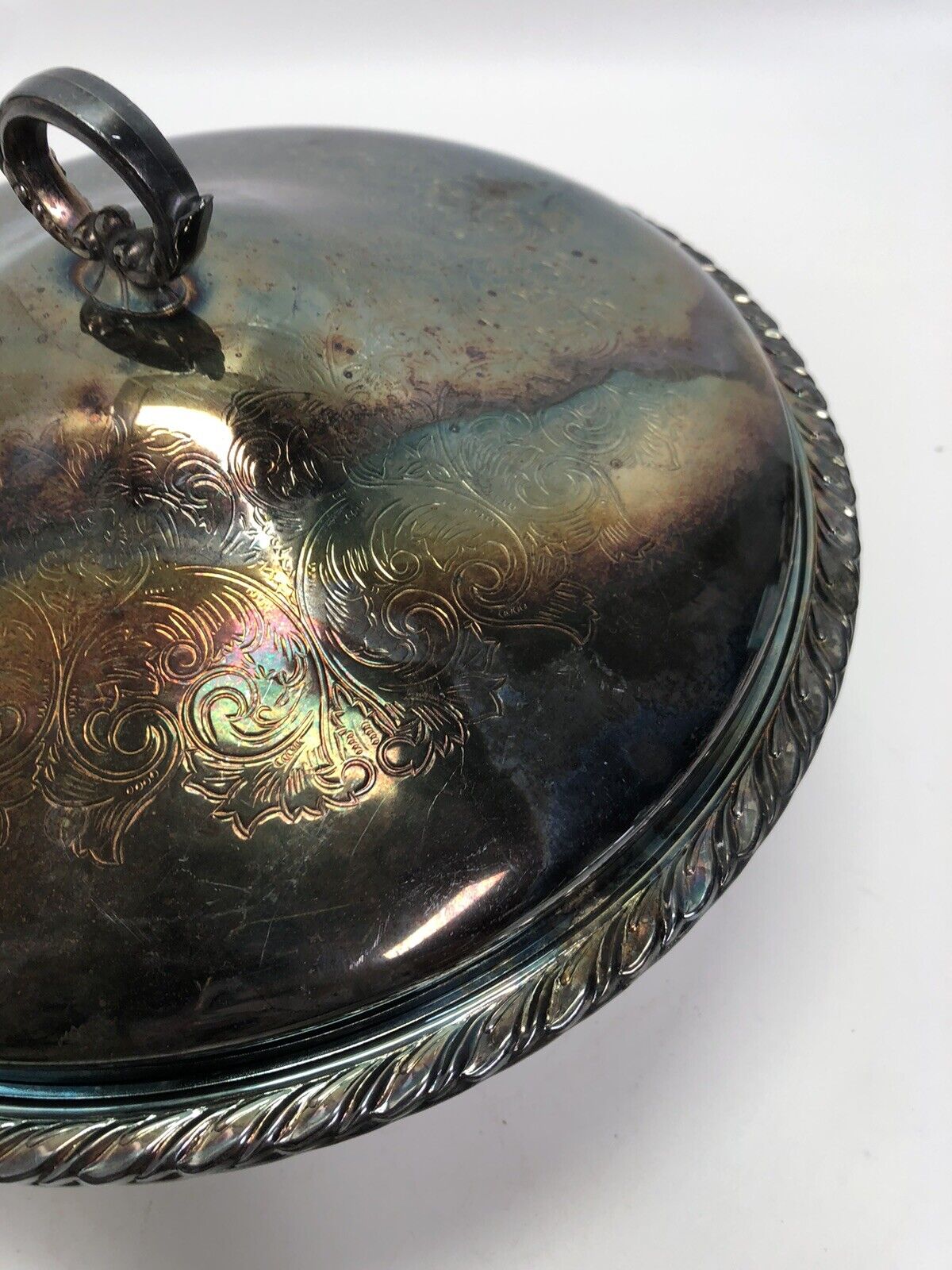 Vintage Silver Plate Serving Bowl Lid