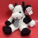 Vintage Plush Cow Black and White :Hi ! I’m Betsy Squeeze Me I Moo