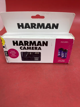 Harman Reusable 35mm Film Camera with Flash + 2x Rolls of Kentmere Pan 400 Film