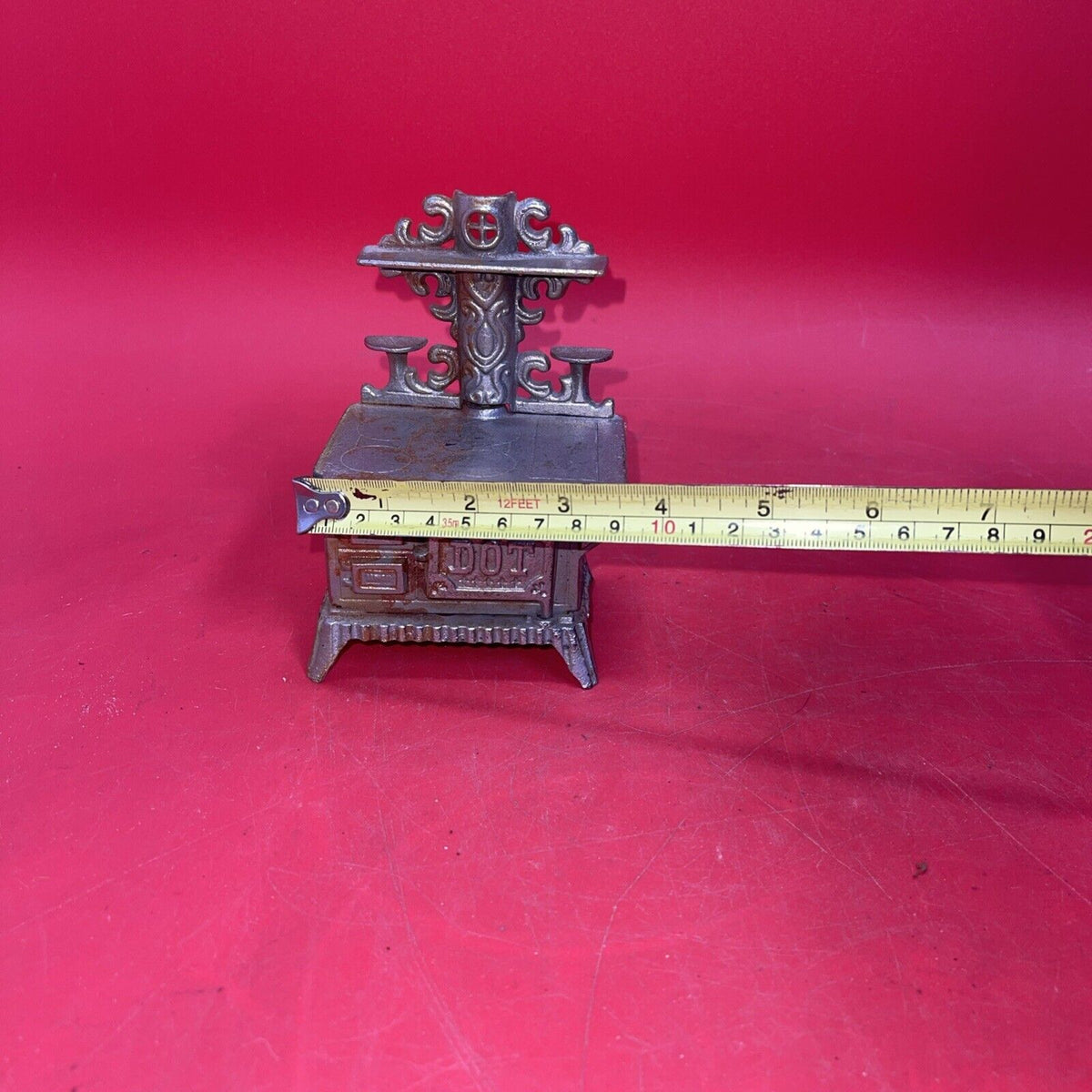 Vintage Cast Iron Miniature DOT Stove Doll house Furniture Collectible Detailed