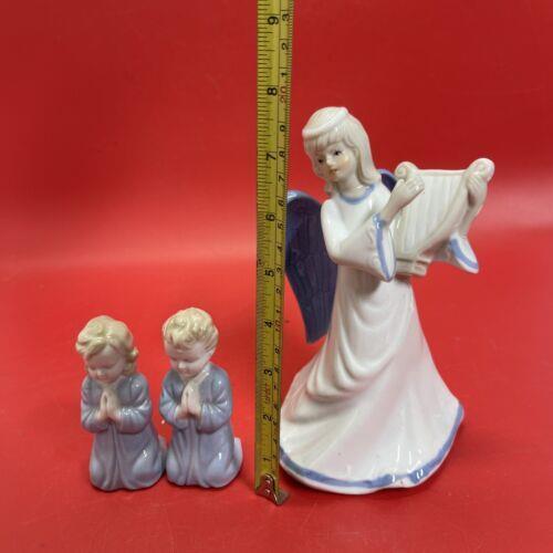 Vintage Seymour Mann Angel Music Box Silent Night & Praying Children