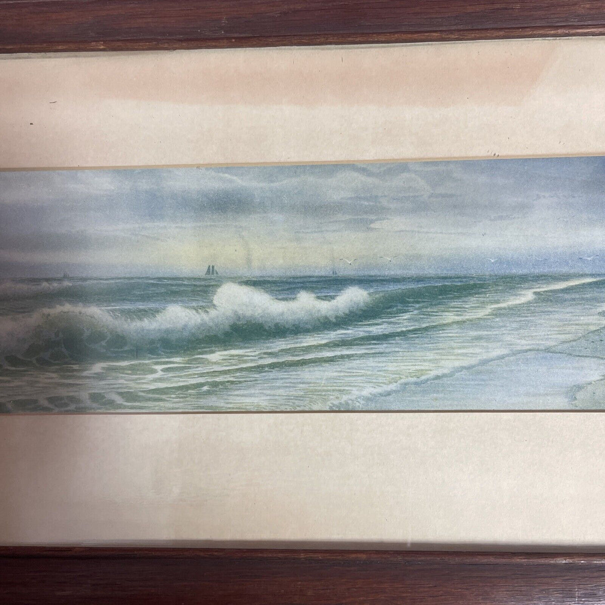 R. Atkinson Fox, Sail Boats Ocean Waves Framed Print 1908
