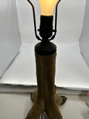 Vintage Deer Leg Lamp with Vintage Brass Riser - Stem. 4 Legs & Japanned Sphere