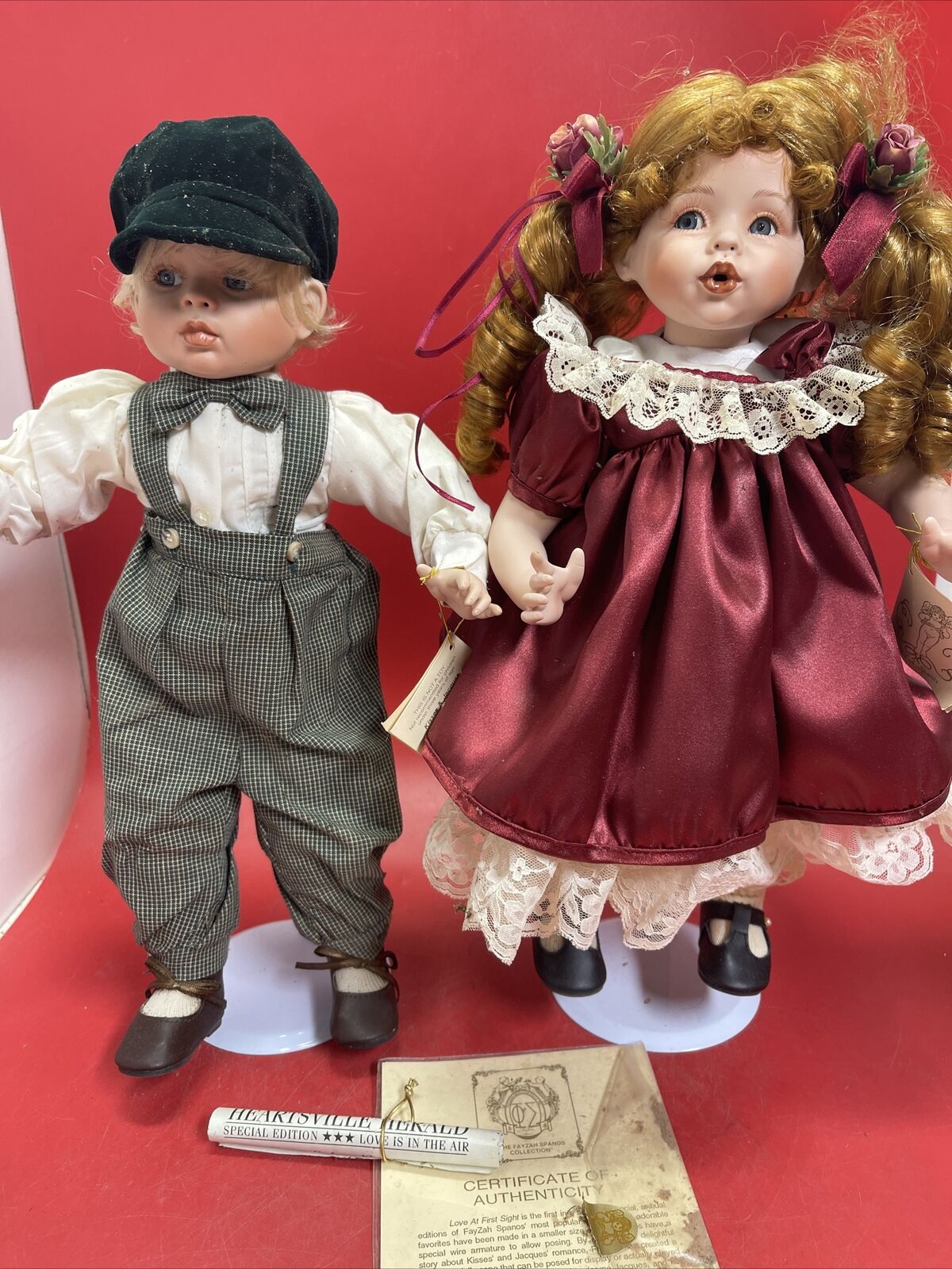 Kisses & Jacques "Love at First Sight" porcelain doll set FayZah Spanos