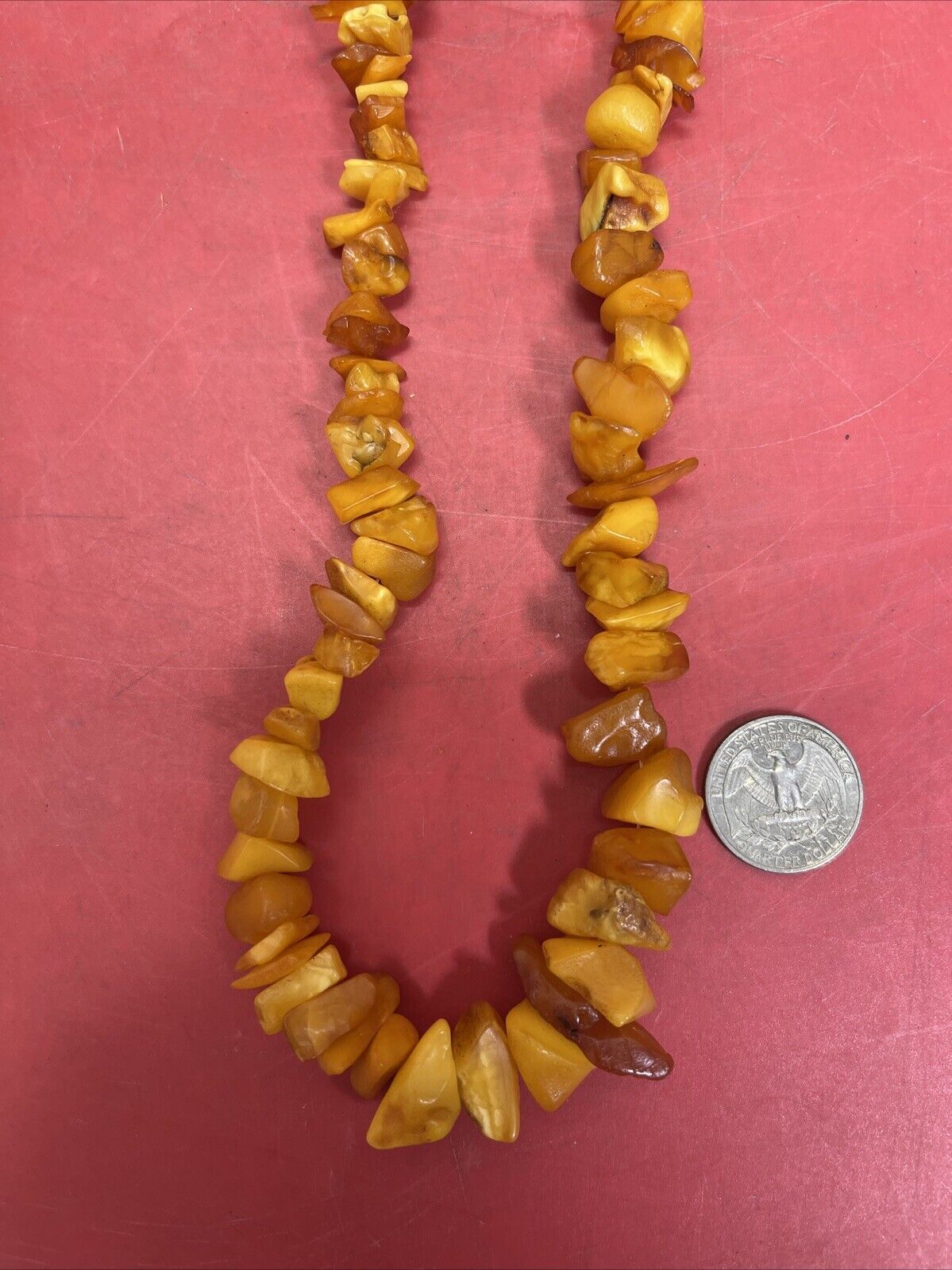 Vintage Beads, Natural Amber Necklace 47.0g