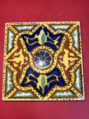 Orion Monterey Mexican Spanish Ceramic Tiles Hand-Painted Decorative 4"x 4"16pcs