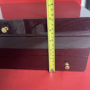 Silverware Flatware Storage Box Chest Wooden High Gloss Lacquer w/Drawer 
