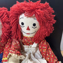 Vintage Raggedy Ann And Andy Handmade Dolls 25”/ Lot of 2