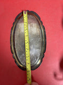 Decorative Sheridan E. P. S. Silverplate lidded sugar bowl ,creamer &tray