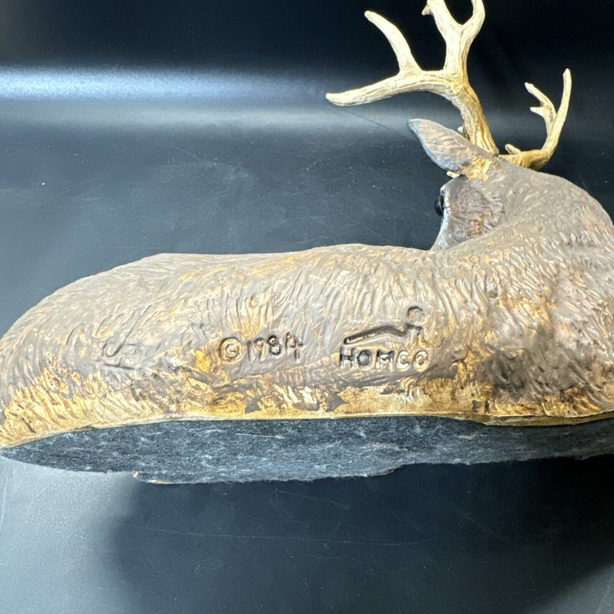 Deer Buck Stag Resting Laying Down Vtg Homco Shelf Figurine 267 1984