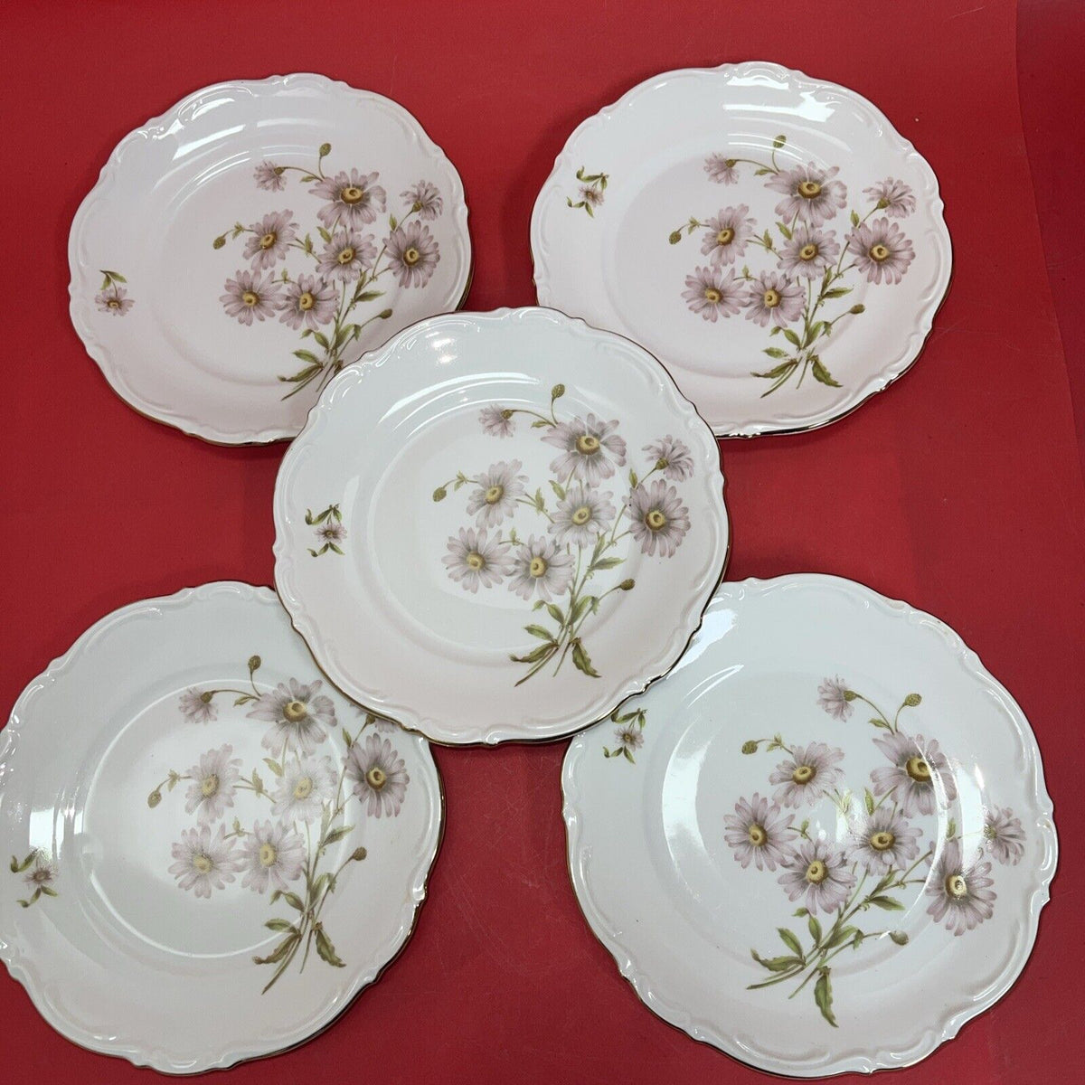 Mitterteich Bavaria Daisy Bell 6500 7 3/4" Salad Plates Lot 5