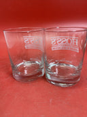 Set of 2 HOSS'S Family Steak & Sea House  ROCKS Whiskey Glass 4"