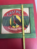 Vintage Style First Pick Washington Telephone Peas Label Plate