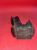Antique Wood Doll Cradle with Hood, Old Black Stain, 4.5"