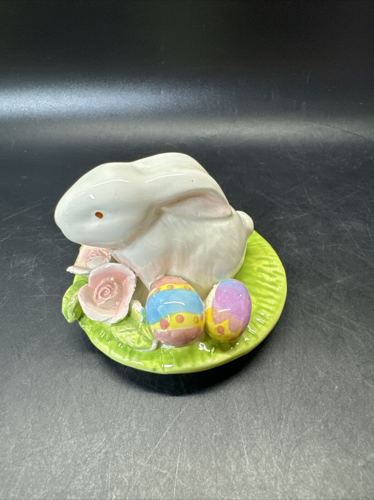 Ceramic Easter Bunny Trinket Box/ Lot Of 3