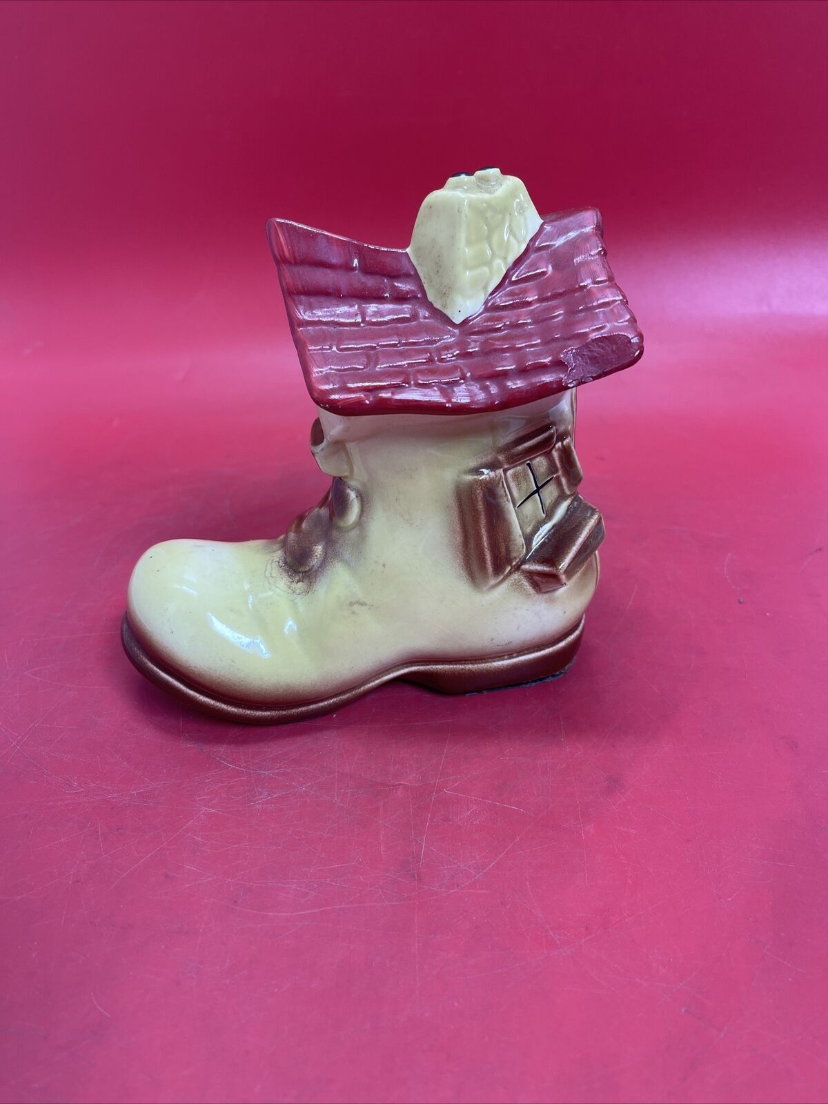 Pottery Bank Old Woman That Lived In A Shoe Vintage 1950's Ceramic