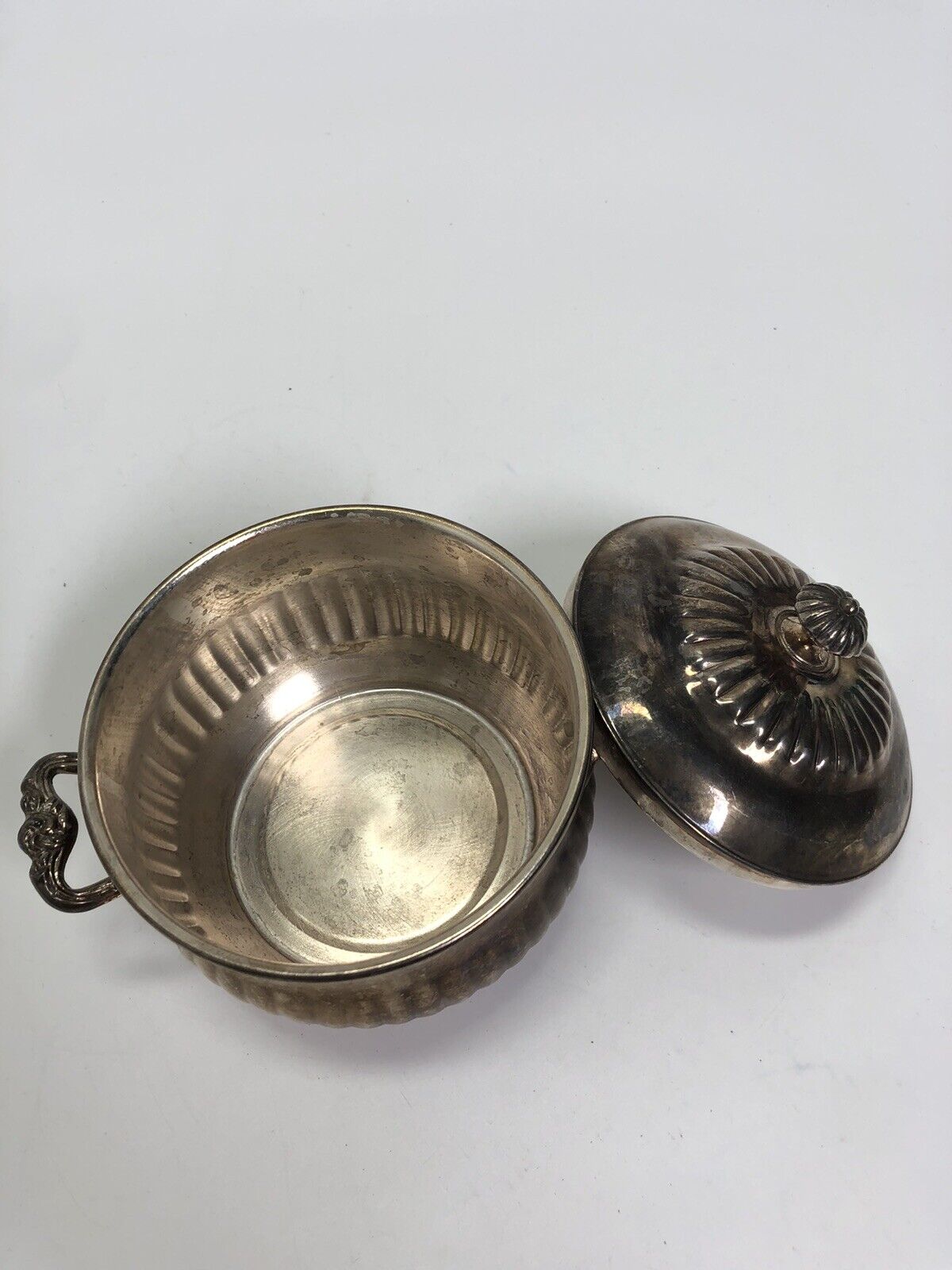 Sheridan silverplate bowl with lid