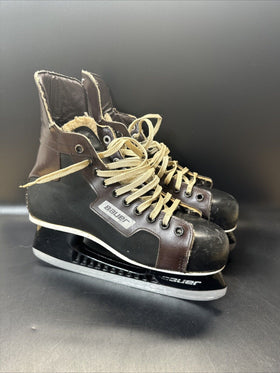 VINTAGE BAUER NYLON SUPREME 92 HOCKEY SKATES SZ 8