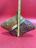Retro-style Flower Vase Muted Colors Unique Shape