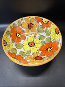 Vintage Floral Serving Bowl 10’/ Italy