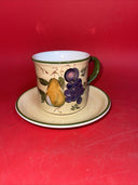 Gibson Everyday Fruit Handpainted Set of 5 Mugs/Plates