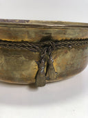 Round Solid Brass Planter w/ Rope Tassel Accent