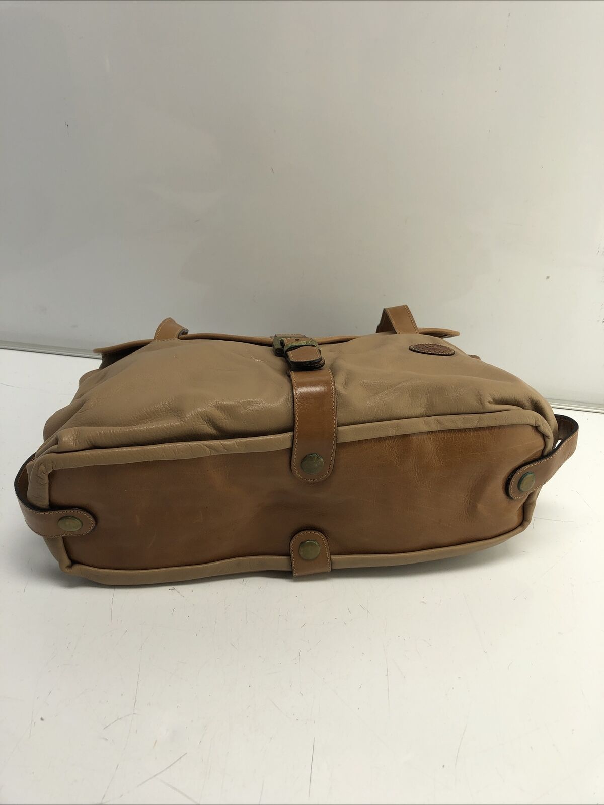 Bettina Light Brown Leather Satchel Handbag