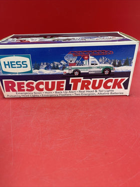 New 1994 Hess Rescue Truck Ladder Fire Sound Siren Horn Lights New Box