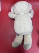 VINTAGE 86 APPLAUSE Bravo Series "Waffles" TEDDY BEAR Cream White With Bow Lot 2