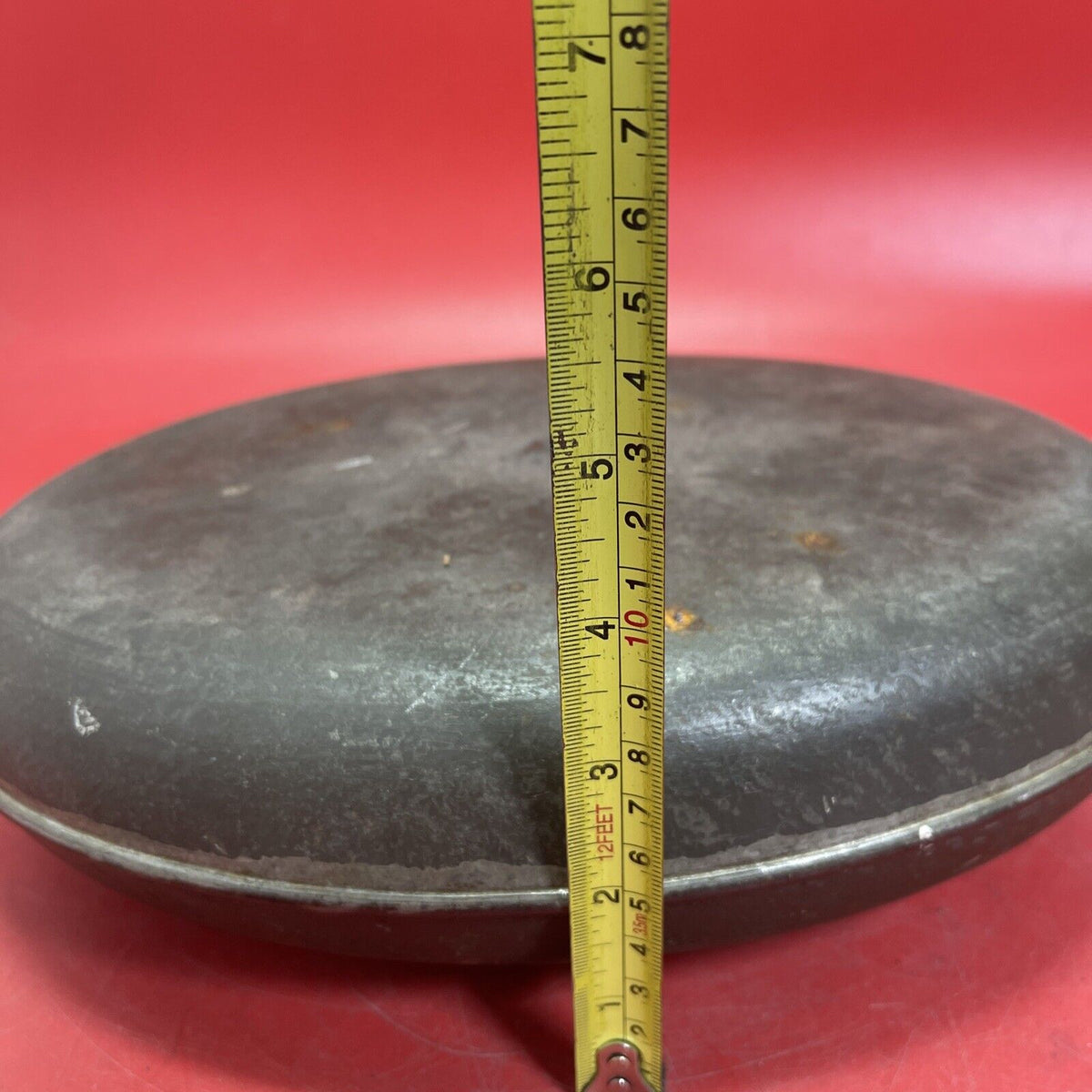 Antique Brass and Copper Bed Warmer -  Hot Water Bottle - Oval 11 1/2”