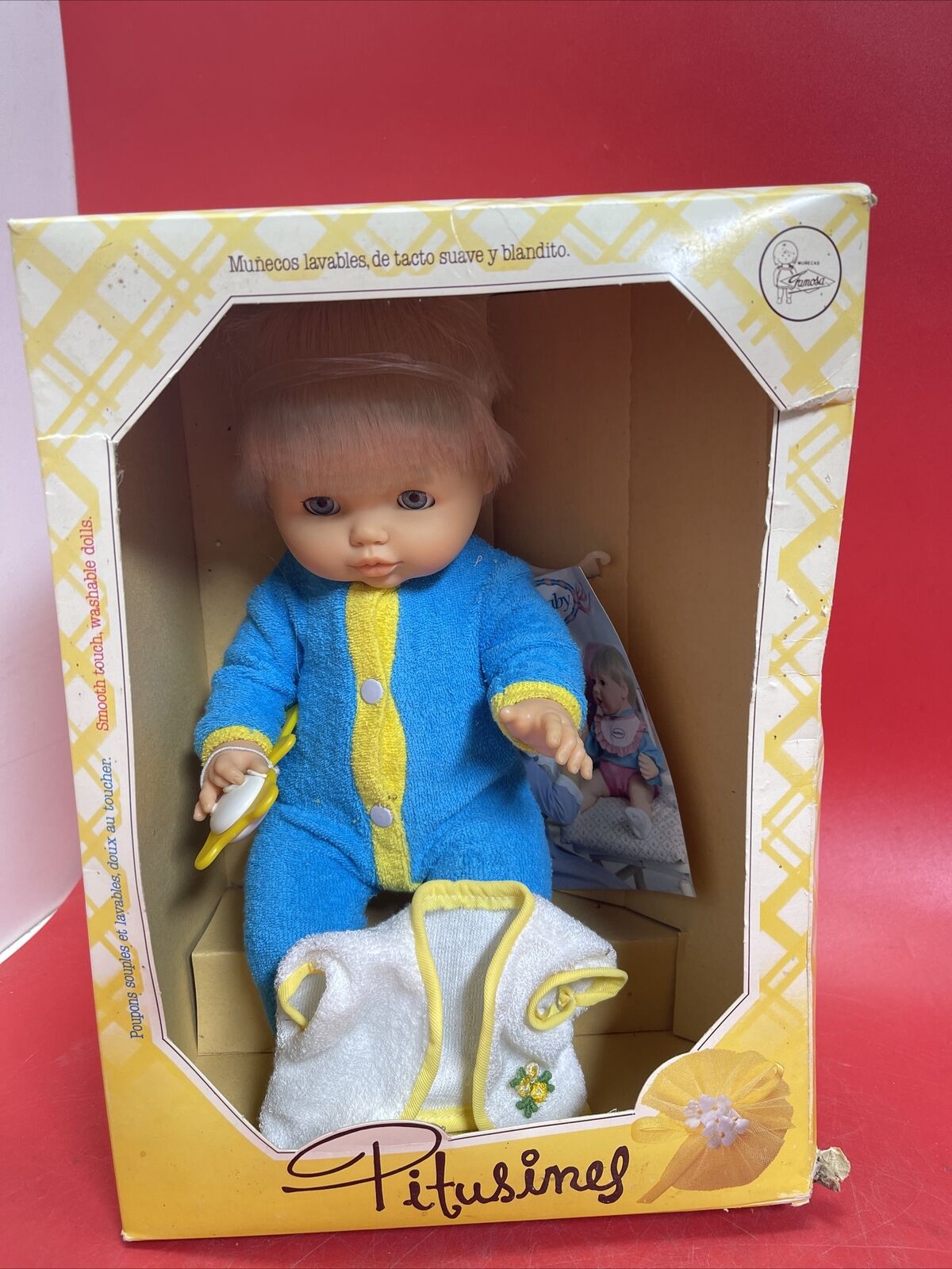 Vintage Famosa Baby Doll Blue Eyes Blonde Made In Spain 15”