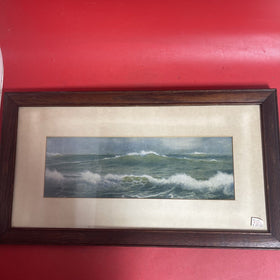 R. Atkinson Fox, Sail Boats Ocean Waves  Framed Print 1908