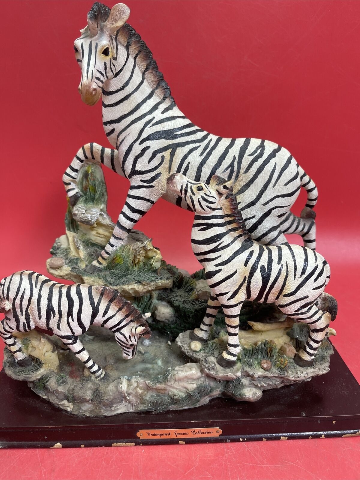 Endangered Species Collection Zebras Figurine