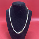 Pearls Necklace Silver Clasp. Costume Jewelry.