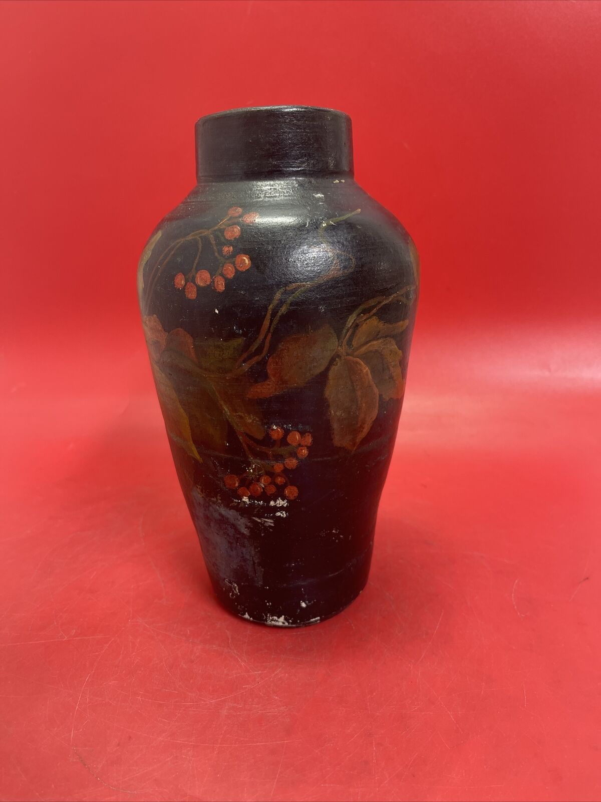 Vintage  Vase Studio pottery antique  flower 10 In