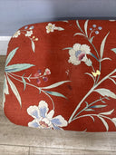 Vintage Needlepoint Footstool Floral Upholstery with Queen Legs