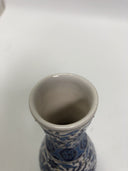 Vtg Handpainted Hellas Texture Vase Blue