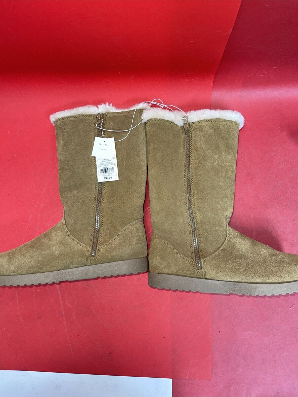 Universal Thread Genuine Suede Winter Boots Women’s Size 10 Daniela Faux Fur