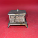 Vtg Star Miniature Cast Iron Cookstove 4x3 Dollhouse Sample Wood Burning Stove