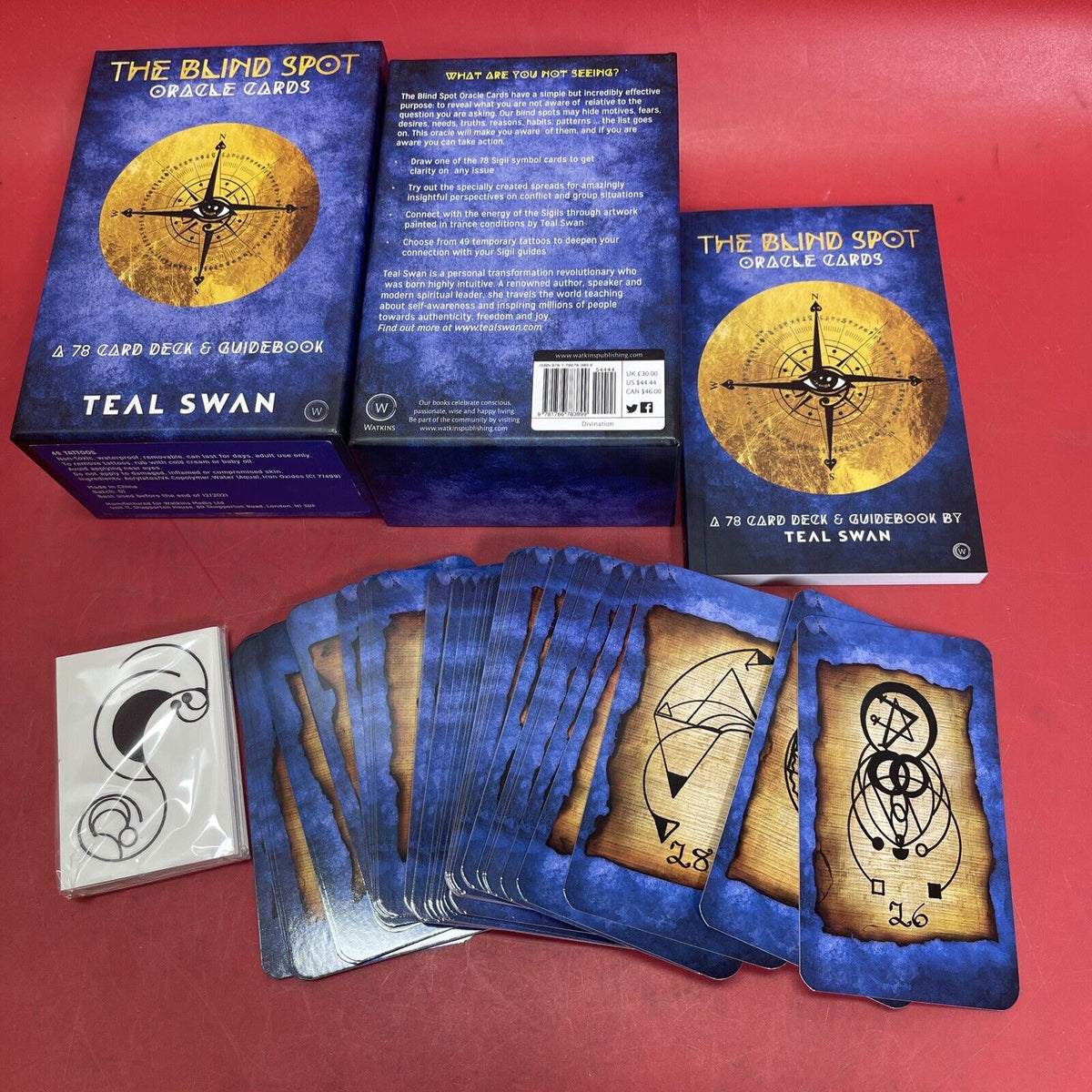 The Blind Spot Oracle Cards A 78 Card Deck & Guidebook by Teal Swan + 49 Tattoos