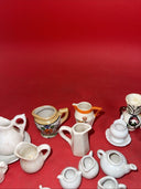 Lot Of Miniature Ceramic Plates, Teapots, Cups