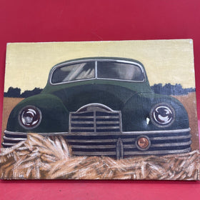 Vintage Oil painting on canvas Car