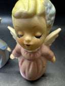 Cute Little Angels Boy and Girl Kissing/Made in Japan