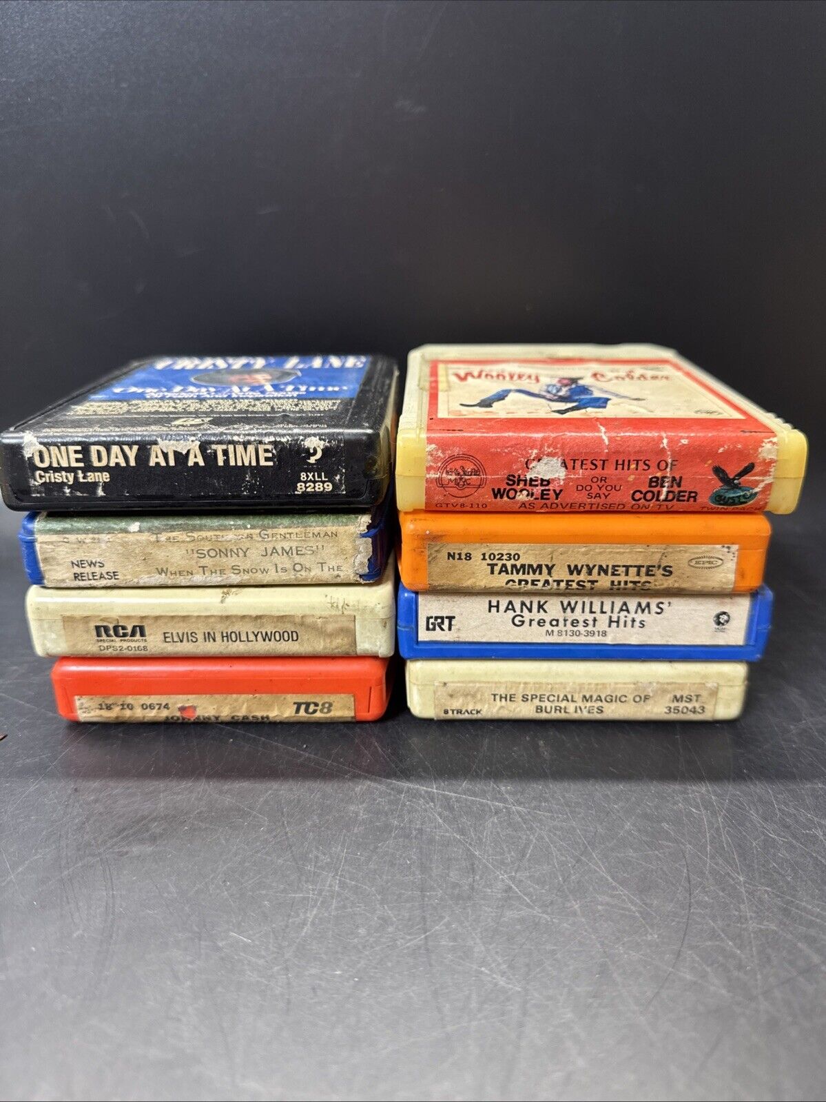 Mixed 8-Track Tapes Elvis, Tammy Wynette, Cristy Lane And…/ Lot Of 8