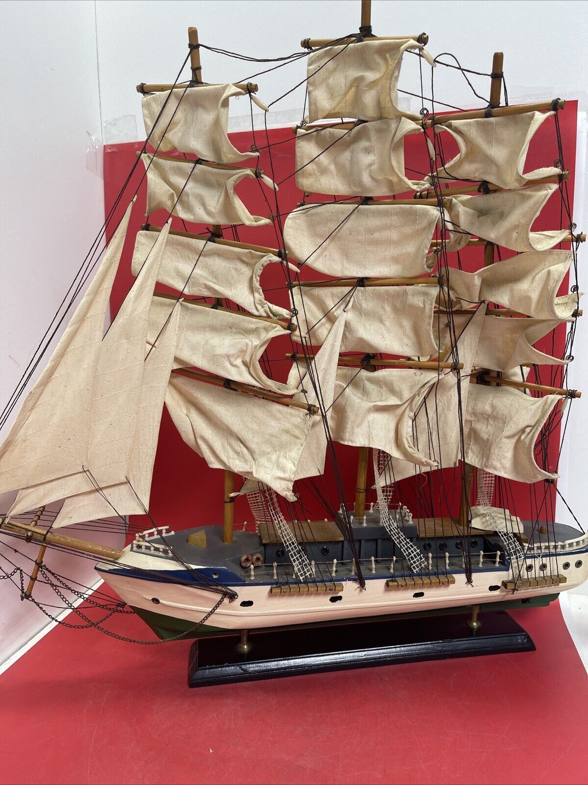 Vintage Wooden Ship Model