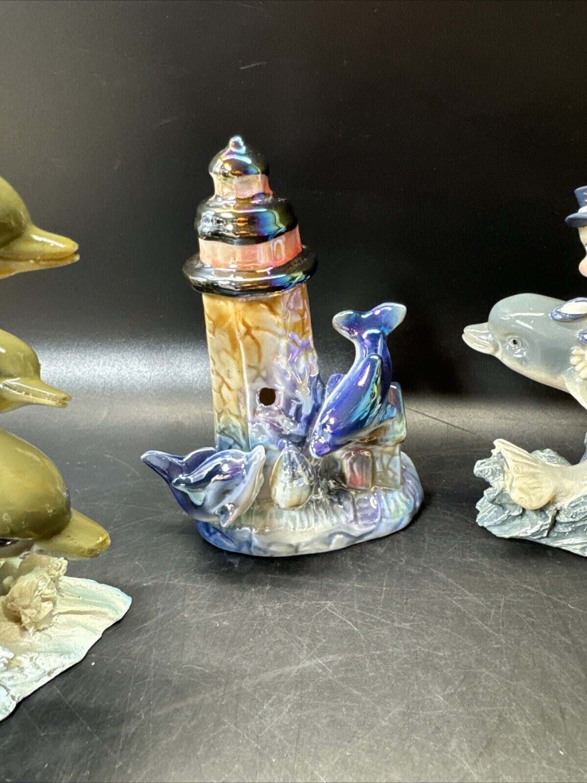 Vintage Collectible Dolphins Figurines/ Lot Of 4