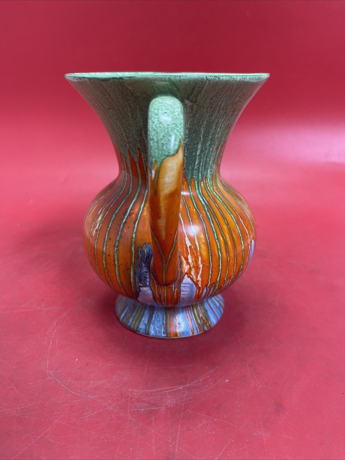 Art Deco Samford Ware 'Fantasy' orange and Green