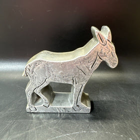 Wilton Armetale Pewter Metal Donkey Bookend Pennsylvania