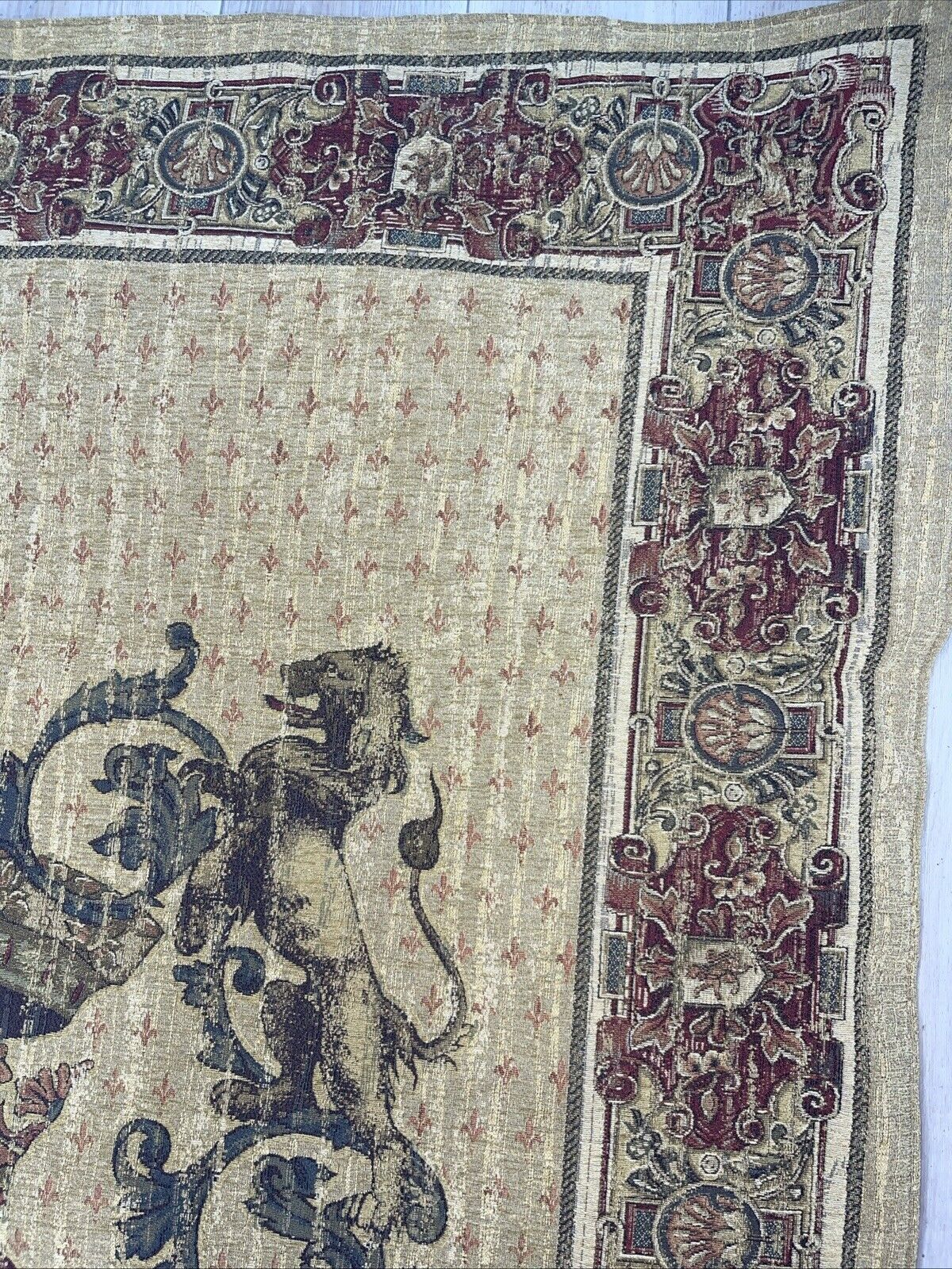 Antique Venerable Tapestry of the French Coat of Arms 72"x52