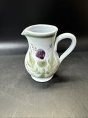Buchan Pottery Portobello Scotland Thistle Creamer & Sugar Blue